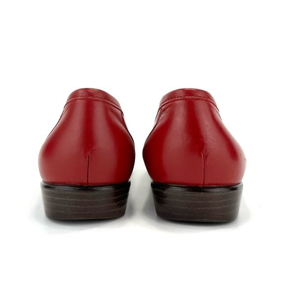 SAS Women Penny Loafer Size 8.5 Red Genuine Leather Tripad Comfort Casual Shoe - Picture 5 of 13